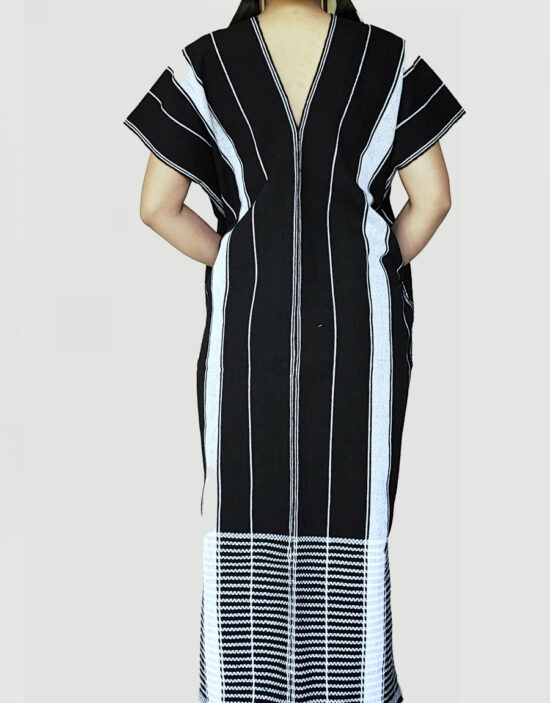 Karen Dress with Pattern on the Shoulder and Stripes | NAYADA ณยฎา เสื้อผ้าทอมือ